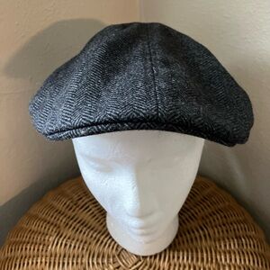 bloomingdales herringbone wool blend size xl newsboy hat